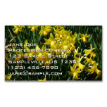 Yellow Daffodils I Cheery Spring Flowers Business Card Magnet