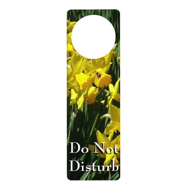 Yellow Daffodils I Cheery Spring Flowers Door Hanger (Front)