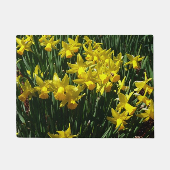Yellow Daffodils I Cheery Spring Flowers Doormat (Front)