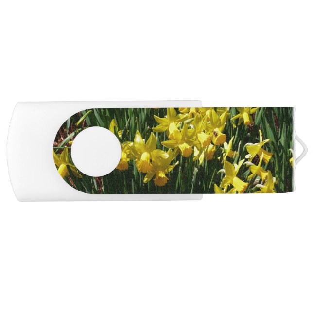 Yellow Daffodils I Cheery Spring Flowers Flash Drive (Front)