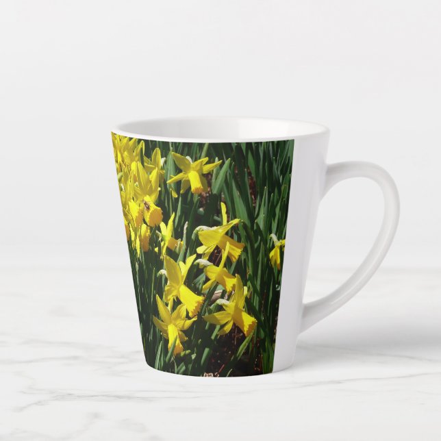 Yellow Daffodils I Cheery Spring Flowers Latte Mug (Right)