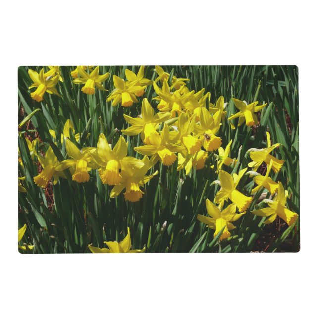 Yellow Daffodils I Cheery Spring Flowers Placemat (Front)