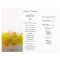 Yellow Daffodils on White Tri Fold Wedding Program