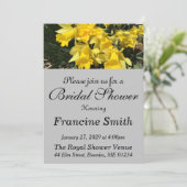 Yellow Daffodils Original Photo Bridal Shower Invitation (Standing Front)