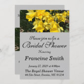 Yellow Daffodils Original Photo Bridal Shower Invitation (Front/Back)