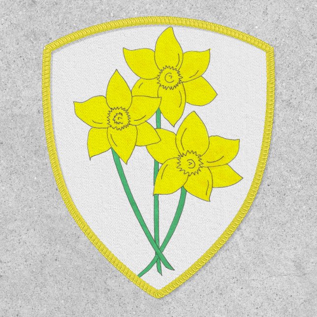 Yellow Daffodils Spring Flowers Bunch Floral Patch (Front)