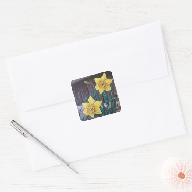 Yellow Daffodils Stickers (Envelope)