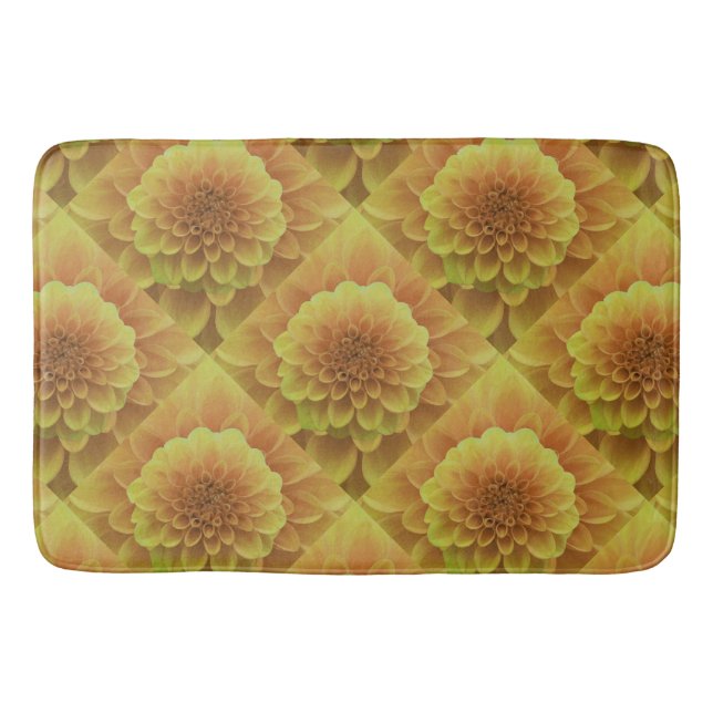 Yellow Dahlia Bath Mat (Front)