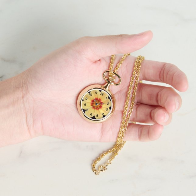 Yellow Dahlia Bloom Floral Watch (Hand)