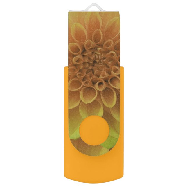 Yellow Dahlia Flash Drive (Front Vertical)