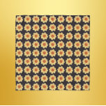 Yellow Dahlia Floral Pattern on Black Scarf<br><div class="desc">Accent your wardrobe with this square style,  sheer chiffon scarf that features the photo image of a yellow Dahlia bloom on a black background and printed in a repeating pattern. A lovely,  floral design! Select your scarf size.</div>