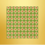 Yellow Dahlia Floral Pattern on Green Scarf<br><div class="desc">Accent your wardrobe with this square style,  sheer chiffon scarf that features the photo image of a yellow Dahlia bloom on a lime green background and printed in a repeating pattern. A lovely,  floral design! Select your scarf size.</div>