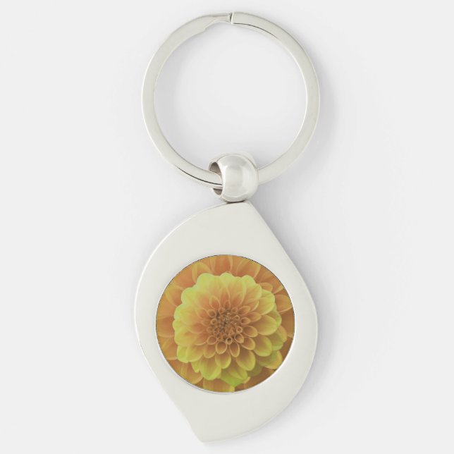 Yellow Dahlia Keychain (Front)