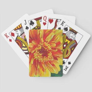 Yellow Dahlia Playing Cards
