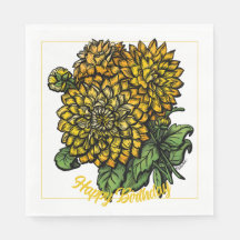 Yellow Dahlias Floral 