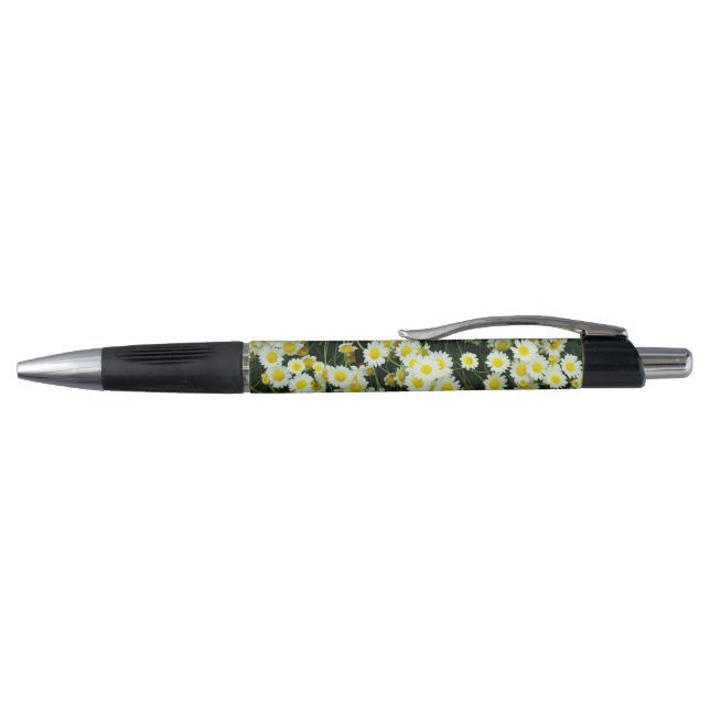 Yellow Dainty Daisy Flower Buttons,  Pen (Top)