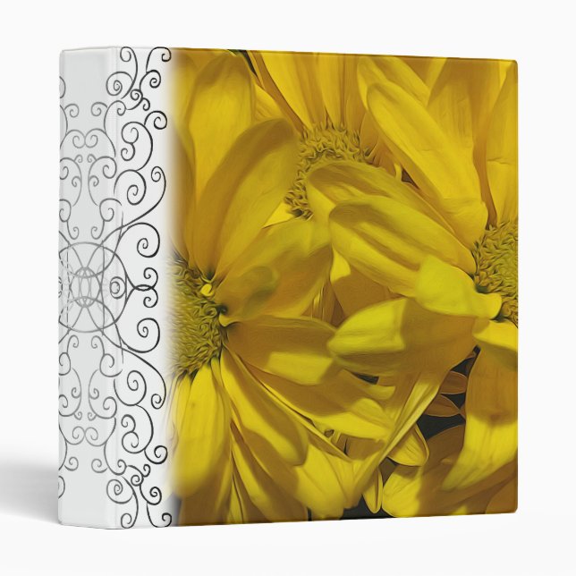 Yellow Daisies 3 Ring Binder (Front/Spine)