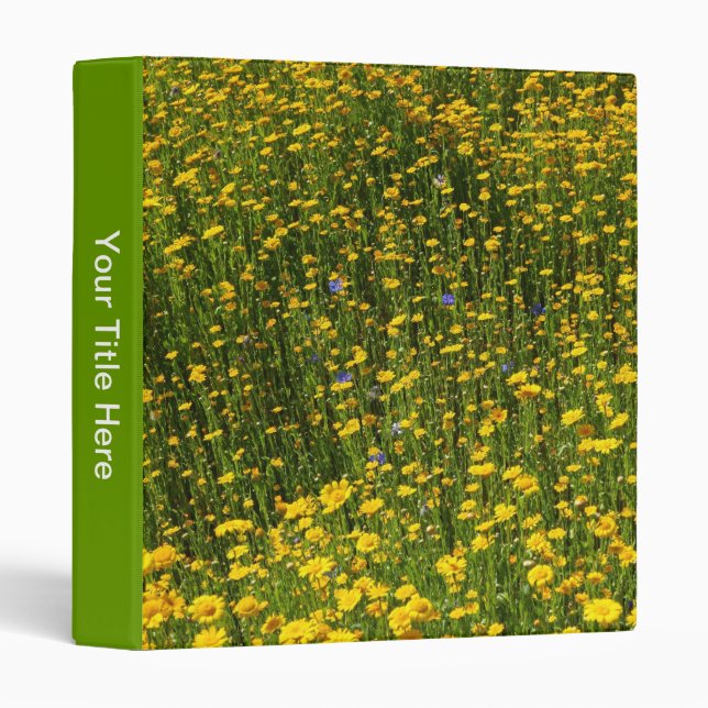 Yellow Daisies 3 Ring Binder (Front/Spine)