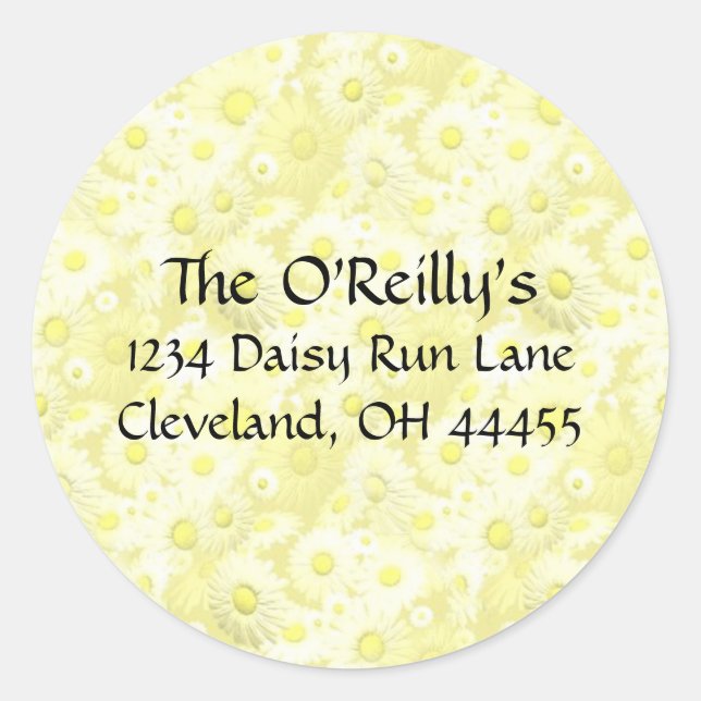 Yellow Daisies Address Labels (Front)