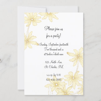 Yellow Daisies All Occasion Party Invitation