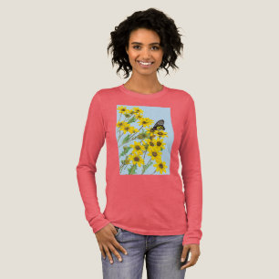 Yellow daisies and butterfly t shirt