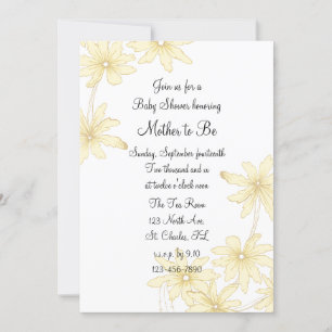 Yellow Daisies Baby Shower Invitation