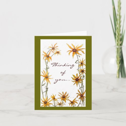 Yellow Daisies Caring and Support greeting card