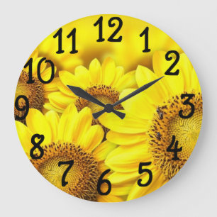 Yellow Daisies Design Bedroom Dorm Wall Clock