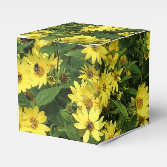 Yellow Daisies Favor Boxes (Front Side)