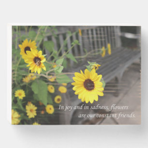 Yellow Daisies Inspirational Wooden Box Sign