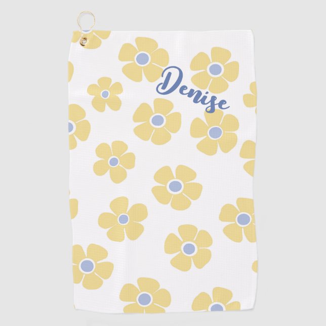 Yellow Daisies Ladies  Golf Towel (Front)