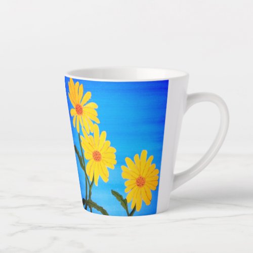 Yellow Daisies Latte Mug