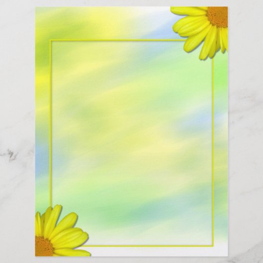 Yellow Daisies Letterhead (Front)