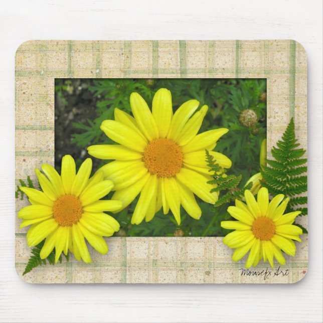Yellow Daisies Mousepad (Front)