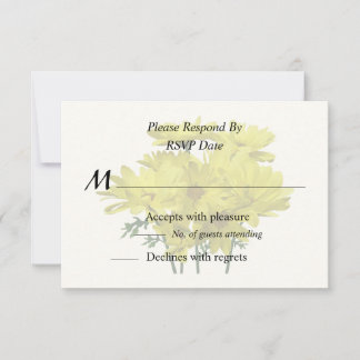 Yellow Daisies RSVP Card