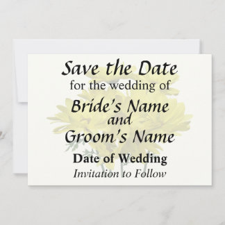 Yellow Daisies Save The Date