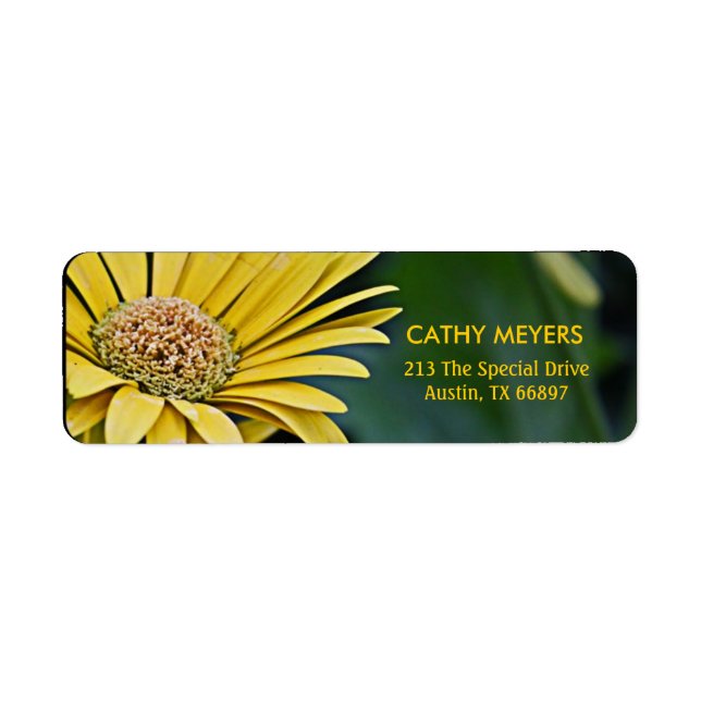 Yellow Daisy Address Labels (Front)