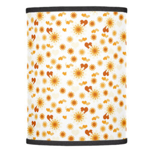 Yellow Daisy and Heart Lamp Shade