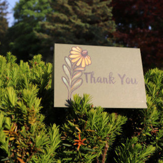 Yellow Daisy Art Gardening flower Floral           Card