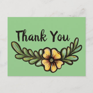 Yellow Daisy Art Gardening flower Floral           Postcard