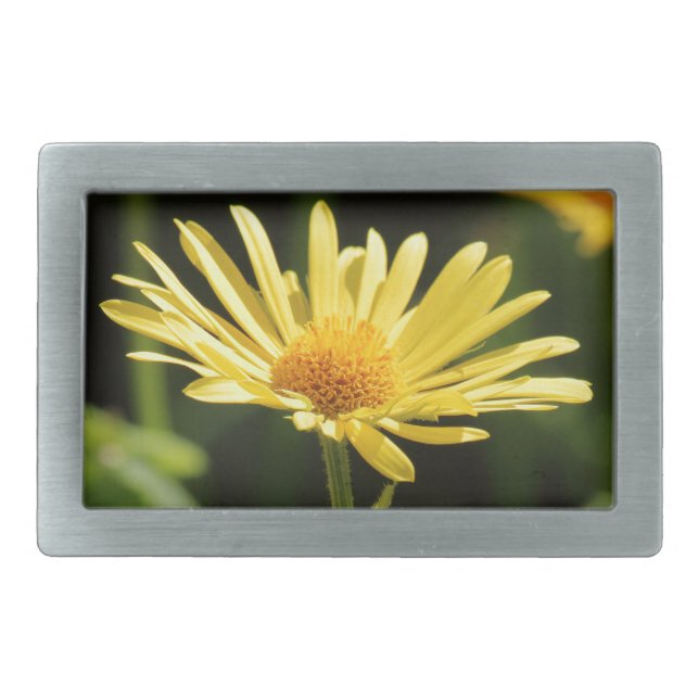 Yellow Daisy Belt Buckle (Front)