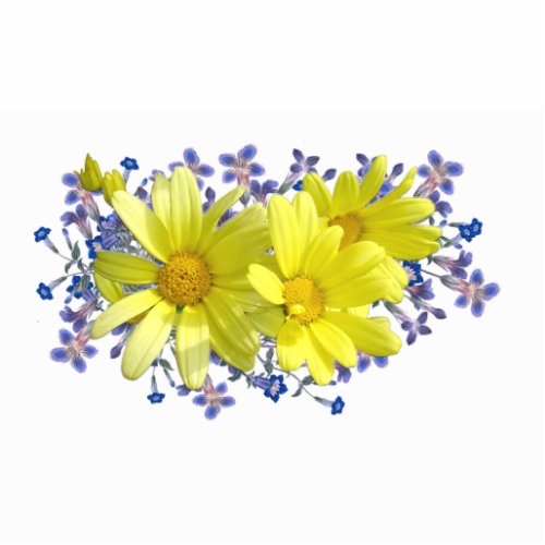 Yellow Daisy Bouquet Pin Photo Sculpture