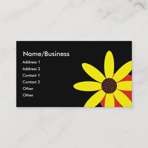 Customizable Yellow Daisy Business Card