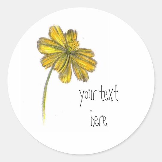 Yellow Daisy Coreopsis Wildflower Custom Name Classic