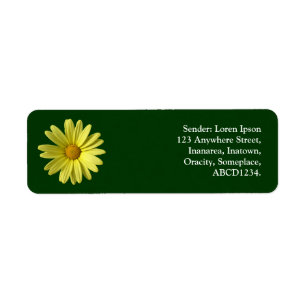 Yellow Daisy - Dark Green Label