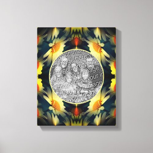 Yellow Daisy Flower Abstract Create Your Own Photo Canvas Print
