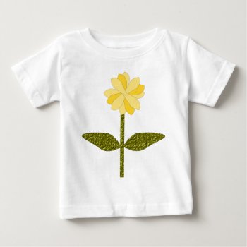 Yellow Daisy Flower Baby T-shirt by Fallen_Angel_483 at Zazzle