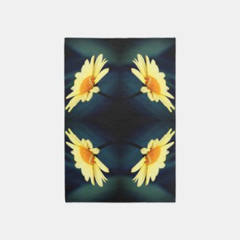 Yellow Daisy Flower Close Up Abstract Rug by SmilinEyesTreasures at Zazzle