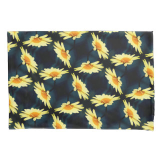 Yellow Daisy Flower Close Up Pattern Pillow Case