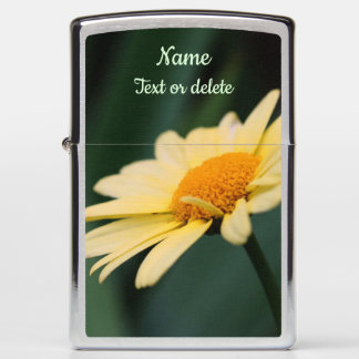 Yellow Daisy Flower Close Up Personalized Zippo Lighter